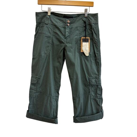 NWT Sanctuary Clothing Women 28 Olive Green Freestyle Capri Y2K Pockets - Picture 1 of 9